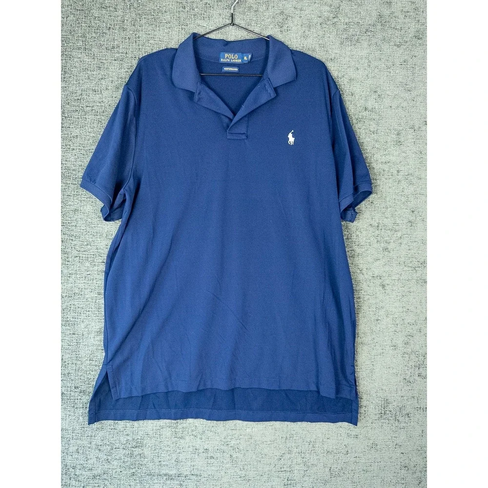Polo Ralph Lauren Performance Polo Shirt Mens XL Navy Blue Stretch Moisture Wick